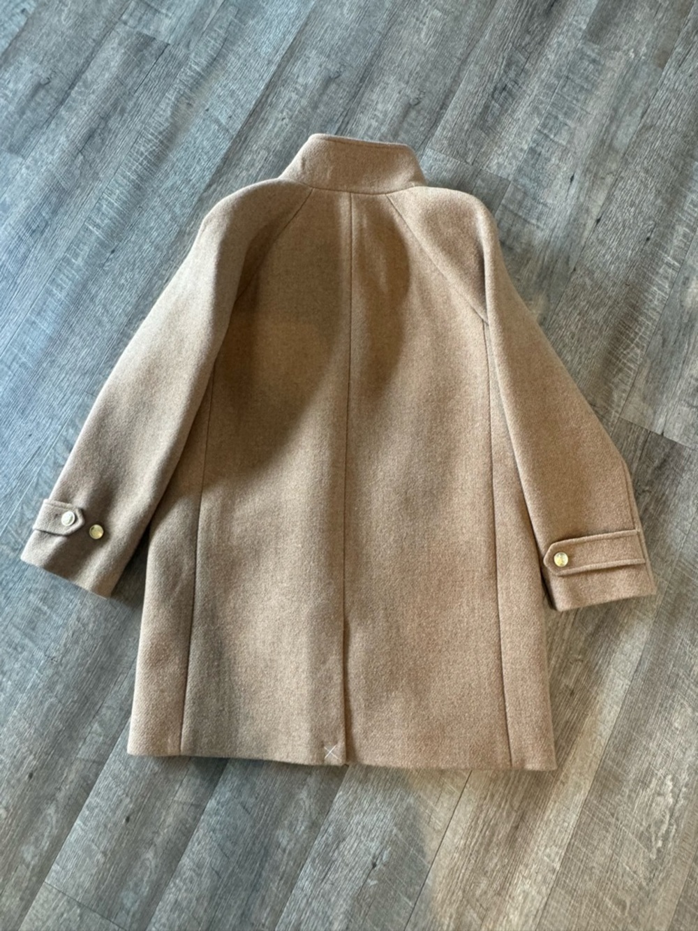 J. Crew Camel Toscana Stadium Coat Italian Wool Blend - Picture 10 of 10